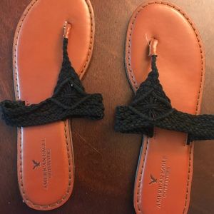 American Eagle crochet flip flops.